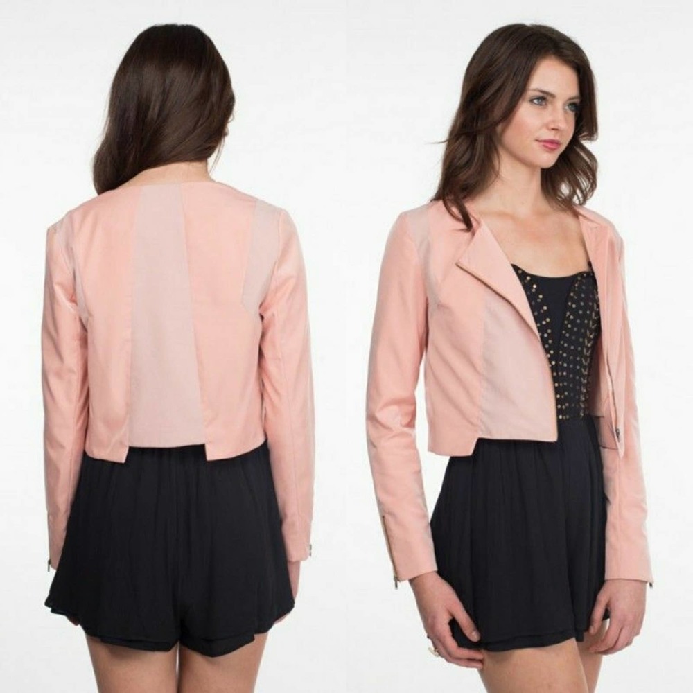 Finders Keepers Half As Much Jacket in Peach NEW